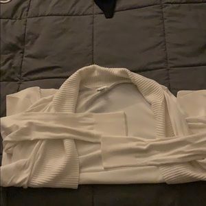 White Cowl Neck Cardigan